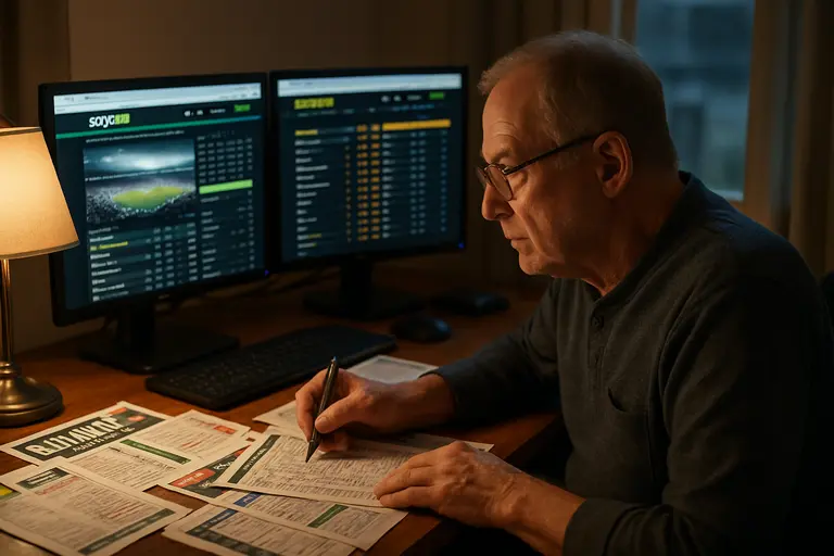 Multiple screens comparing live sports markets and account risk notes