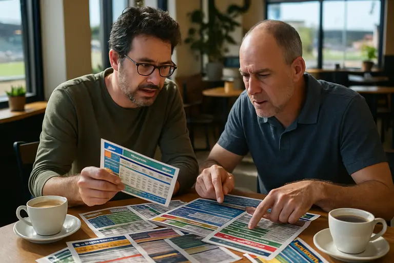 Bettor comparing sportsbook rules, limits, and market menus on a tablet