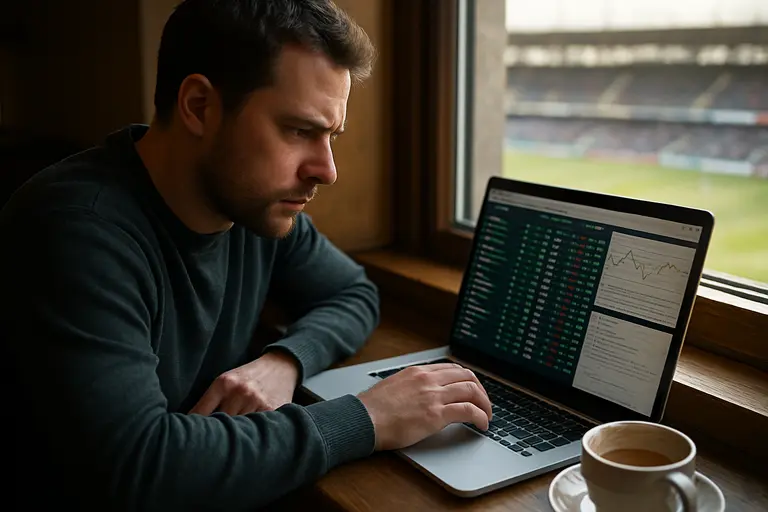 Notebook and football data sheets used to compare player prop prices