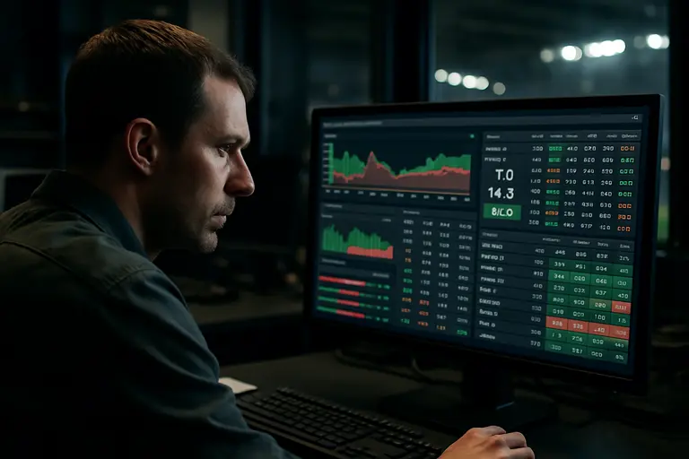 Live betting screen with prop categories and a trader notebook nearby