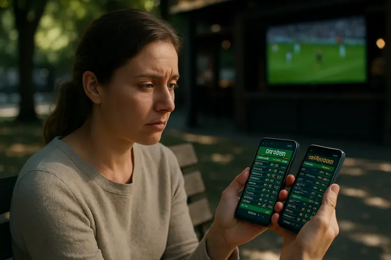 Notebook checklist beside a phone displaying sportsbook market categories