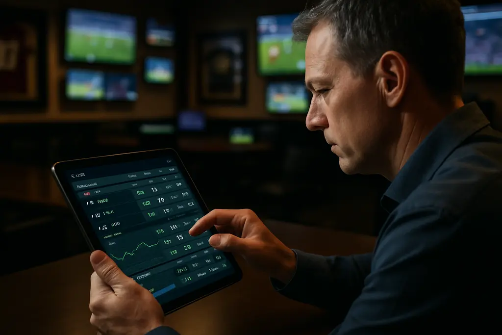 Live Betting Odds screen beside a notebook comparing offshore and regulated sportsbook markets
