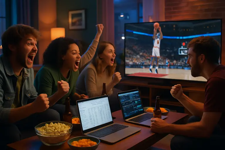 Notebook and laptop tracking NBA live prop availability during a game