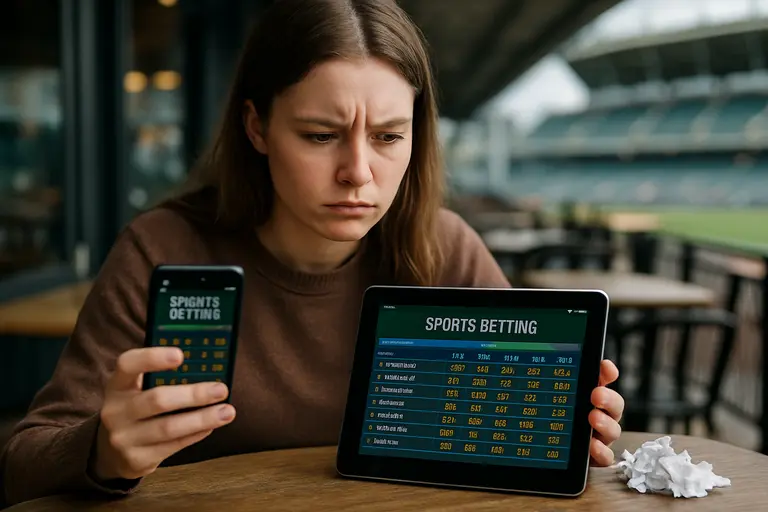 Notebook with betting rules, limits, and account risk checks beside a basketball
