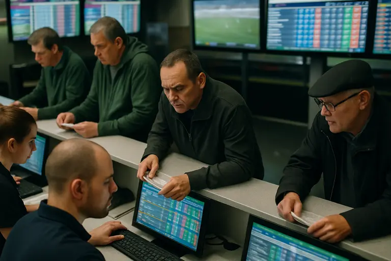 Sports market prices and risk notes displayed on a laptop at a desk